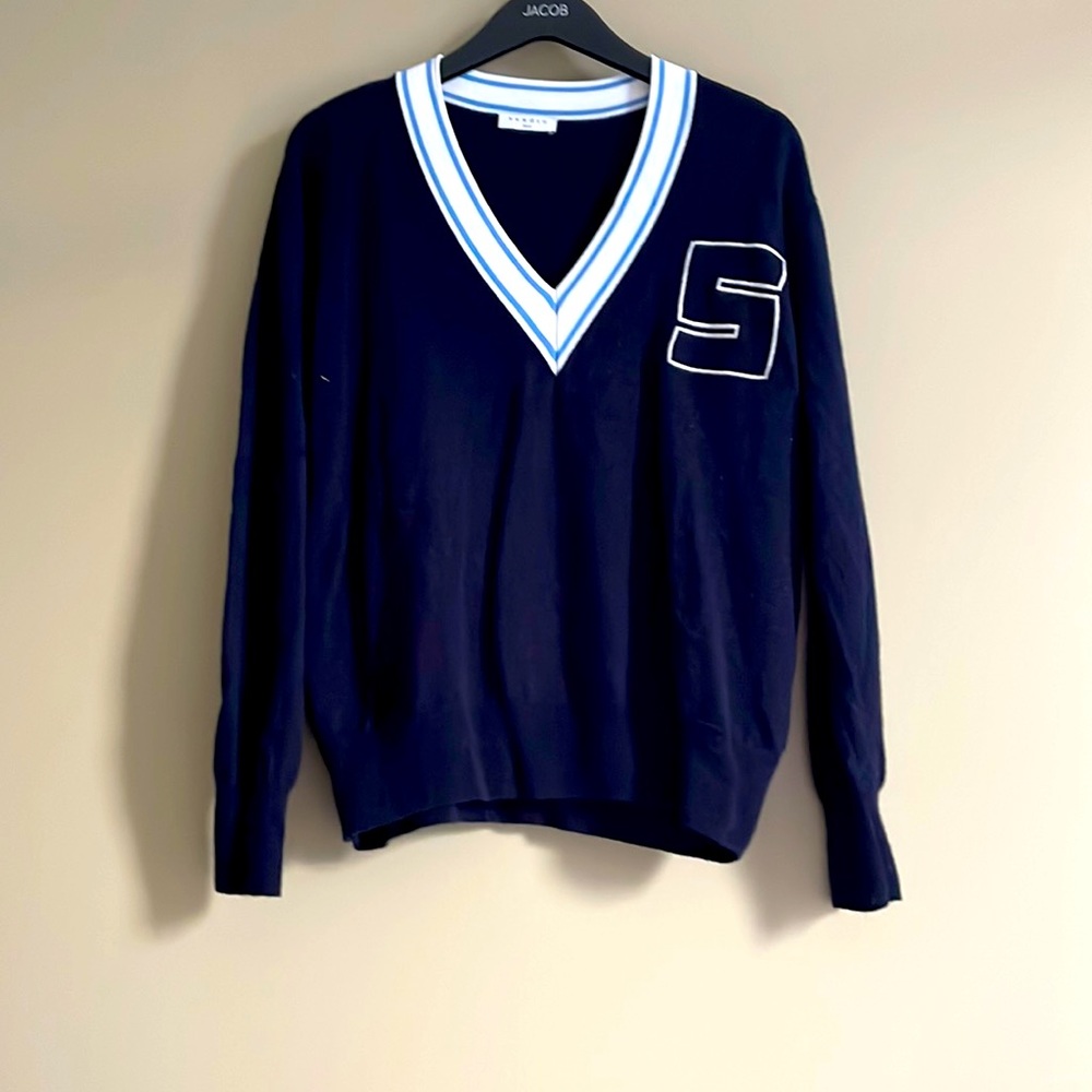 Sandro varcity cashmere sweater